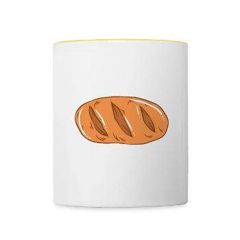 Baking Bread Bakery Bakery Bread Making - Contrasting Mug - white/yellow - Front