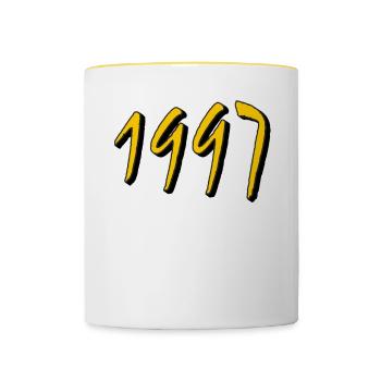 BIRTHDAY YEAR 1997 - Contrasting Mug - white/yellow - Front