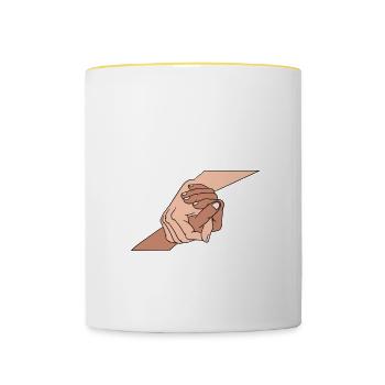 Sozialarbeiter Straßenarbeiter Streetworker - Tasse zweifarbig - Weiß/Gelb - Vorne