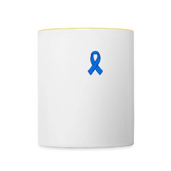 Spondylarthrite ankylosante, spondylarthrite ankylosante - Mug contrasté - blanc/jaune - Devant