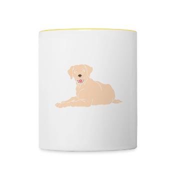 Labrador Dog Labrador Retriever - Contrasting Mug - white/yellow - Front