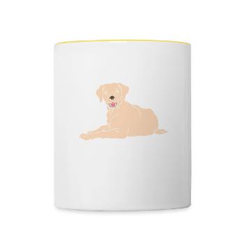 Labrador Dog Labrador Retriever - Contrasting Mug - white/yellow - Front