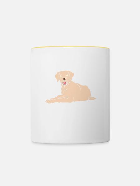 Labrador Hund Labrador Retriever - Tasse zweifarbig - Weiß/Gelb