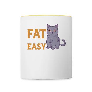 I'm Not Fat, I'm Just Easy To See 18 - Contrasting Mug - white/yellow - Front