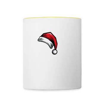 75 Numéro Noël - Mug contrasté - blanc/jaune - Devant