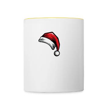 76 Numéro Noël - Mug contrasté - blanc/jaune - Devant
