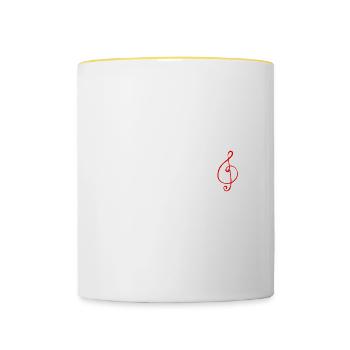 I Sing Tenor, It Builds Superiority 2 - Tasse zweifarbig - Weiß/Gelb - Vorne