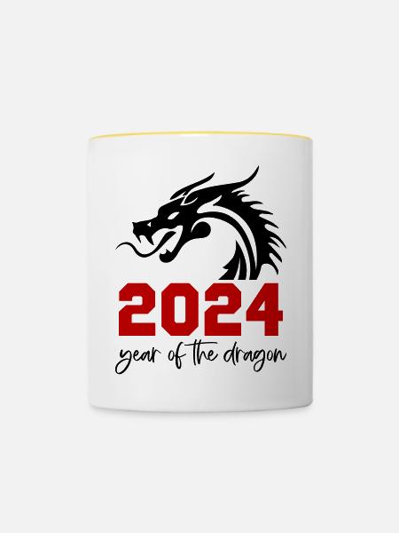 2024 - Tasse zweifarbig - Weiß/Gelb