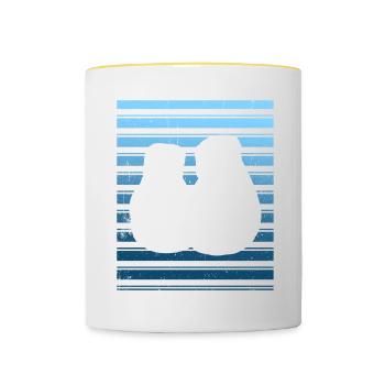 Kickboxen Kickboxer Kickboxing - Mug contrasté - blanc/jaune - Devant