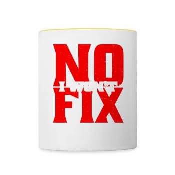No, I Won't Fix Your Computer 20 - Tasse zweifarbig - Weiß/Gelb - Vorne