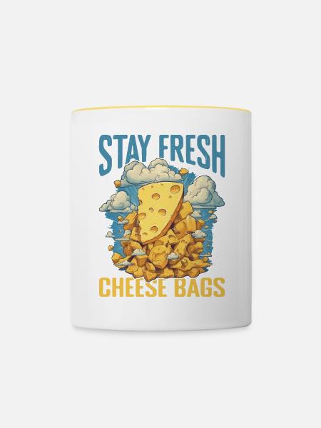 Stay Fresh Cheese Bags 51 - Tasse zweifarbig - Weiß/Gelb