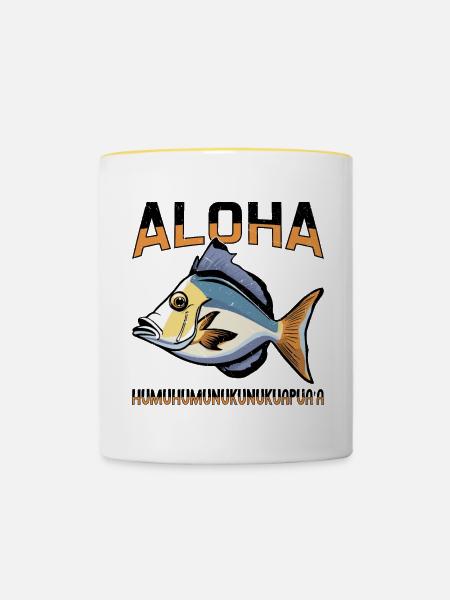 Humuhumunukunukuapua'a Riff-drückerfisch - Tasse zweifarbig - Weiß/Gelb