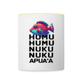 Humuhumunukunukuapua'a Hawaiianischer - Tasse zweifarbig - Weiß/Gelb - Vorne