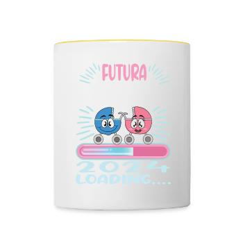 Zia 2024 Loading Tante 2024 - Tasse zweifarbig - Weiß/Gelb - Vorne