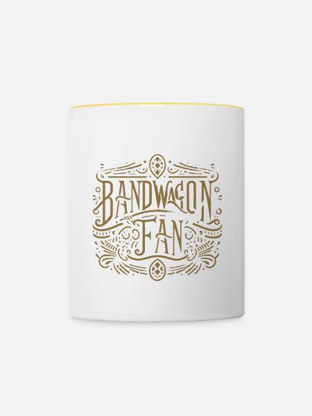 Bandwagon Fan 14 - Tasse zweifarbig - Weiß/Gelb