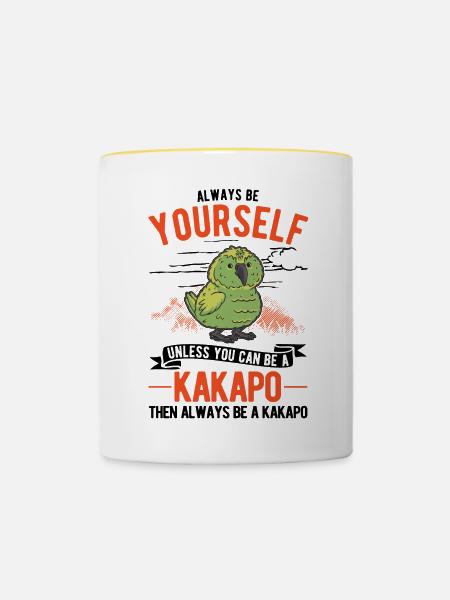 Always be yourself Kakapo - Tasse zweifarbig - Weiß/Gelb