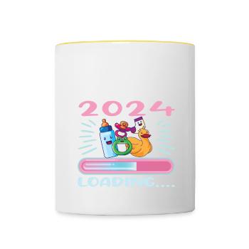 Become a cousin Cousin 2024 - Contrasting Mug - white/yellow - Front