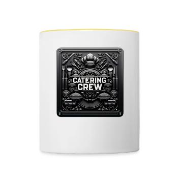 Catering Crew 8 - Contrasting Mug - white/yellow - Front