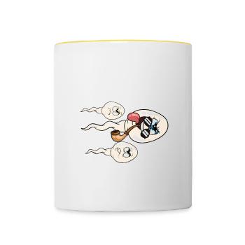 1996 Geburtstag 28 Jahre alt - Tasse zweifarbig - Weiß/Gelb - Vorne