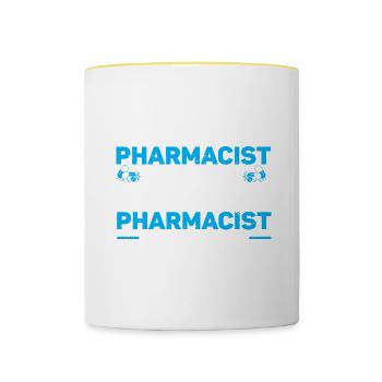 Apotheker Abschluss Medizin Apotheke - Tasse zweifarbig - Weiß/Gelb - Vorne