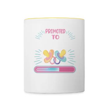 Granny 2024 Granny-to-be 2024 Loading - Contrasting Mug - white/yellow - Front