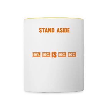Coupon de points - Mug contrasté - blanc/jaune - Devant