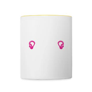 Audiology Audiologists - Contrasting Mug - white/yellow - Front