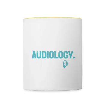 Audiology Audiologists - Contrasting Mug - white/yellow - Front