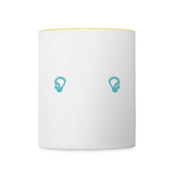 Audiology Audiologists - Contrasting Mug - white/yellow - Front