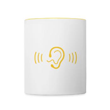 Audiology Audiologists - Contrasting Mug - white/yellow - Front