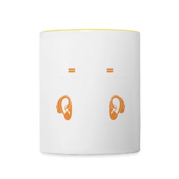 Audiology Audiologists - Contrasting Mug - white/yellow - Front