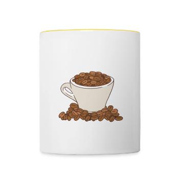 Barista Coffee - Contrasting Mug - white/yellow - Front