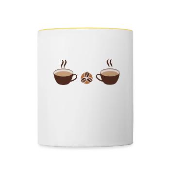 Barista Coffee - Contrasting Mug - white/yellow - Front