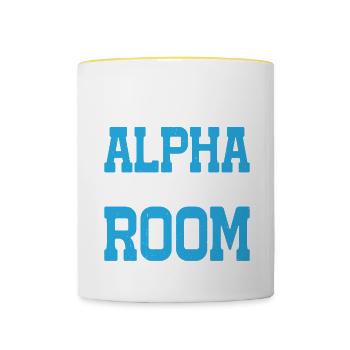 Yes, I'm The Alpha In This Room 29 - Mug contrasté - blanc/jaune - Devant