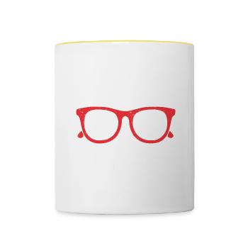 Optometrist Optiker Optometrie - Tasse zweifarbig - Weiß/Gelb - Vorne