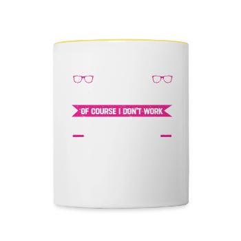 Optometrist Optiker Optometrie - Tasse zweifarbig - Weiß/Gelb - Vorne