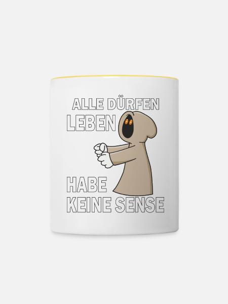 SENSENMANN HABE KEINE SENSE - Tasse zweifarbig - Weiß/Gelb