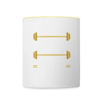 Personal Trainer Coach Gym Workout Fitness Trainer - Contrasting Mug - white/yellow - Front