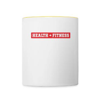 Personal Trainer Coach Gym Workout Fitness Trainer - Contrasting Mug - white/yellow - Front