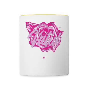 Your Feelings Are Valid Anxiety Depression - Contrasting Mug - white/yellow - Front