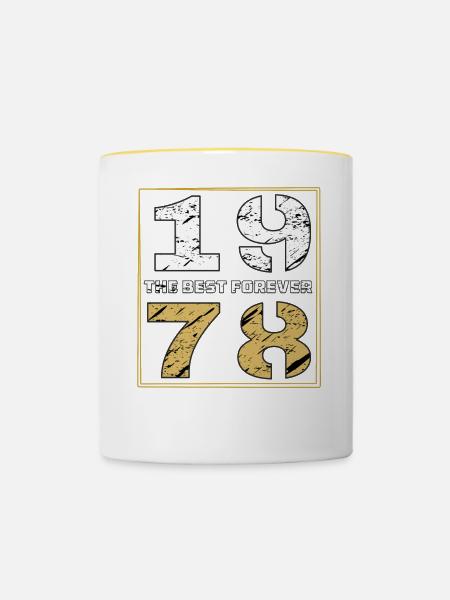 THE BEST FOREVER 1978 - Tasse zweifarbig - Weiß/Gelb