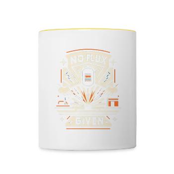Pas de flux donné 16 - Mug contrasté - blanc/jaune - Devant