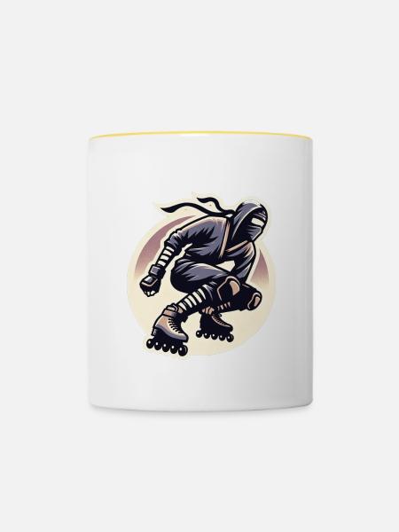 Rollerblade Ninja 9 - Tasse zweifarbig - Weiß/Gelb