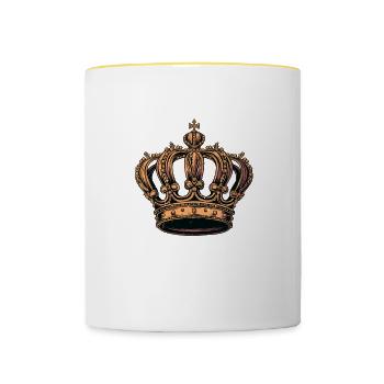 Ajustez votre couronne et manipulez-la 18 - Mug contrasté - blanc/jaune - Devant