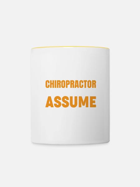 Chiropraktiker Chiropraktik - Tasse zweifarbig - Weiß/Gelb