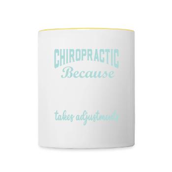 Chiropraktiker Chiropraktik - Tasse zweifarbig - Weiß/Gelb - Vorne