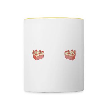 Cuisson Jeu de mots Cuire Cuisinier Chef Boulanger - Mug contrasté - blanc/jaune - Devant