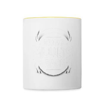 Ramenez des mulets 10 - Mug contrasté - blanc/jaune - Devant