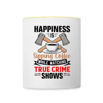 True Crime - Contrasting Mug - white/yellow - Front
