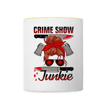 True Crime - Tasse zweifarbig - Weiß/Gelb - Vorne